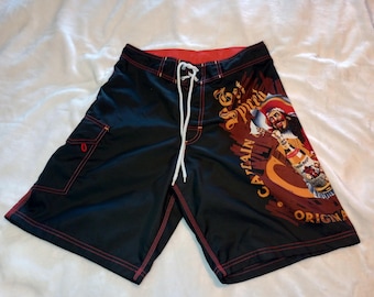 Bañador Captain Morgan Spiced Rum Relax Beach Naca Vaca Board Shorts Vintage