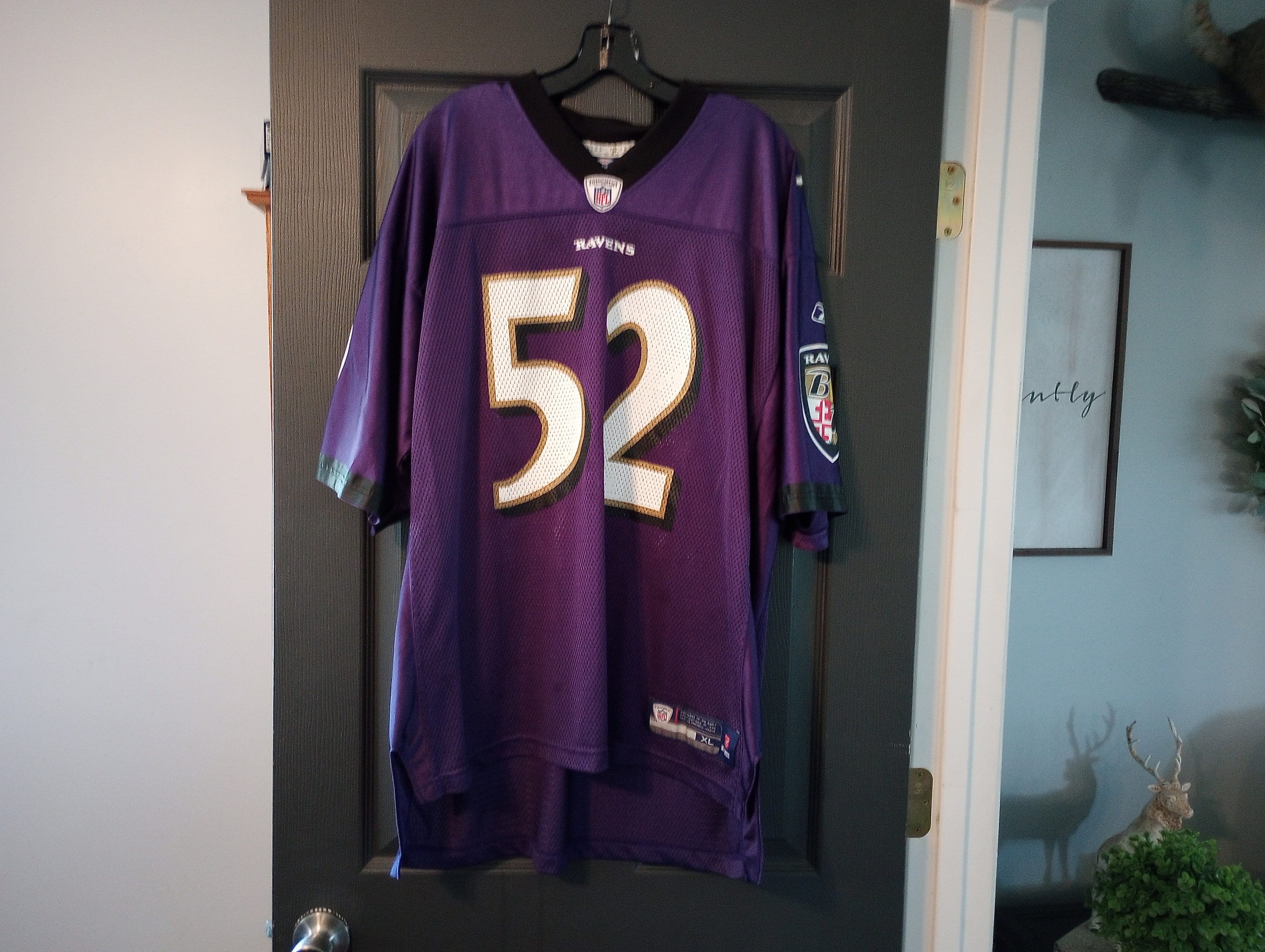 Ray Lewis Baltimore Ravens Nike Super Bowl XLVII NFL Auth Jersey Adult Size  M