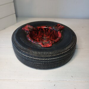 Vintage Automotive Shop Reclame Tabak Asbak Safe Mark Bandenmonteur