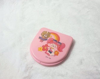 1982 Mattel Poochie & Fairy Dog Mother Nostalgic Mirror Compact Travel Case Vtg