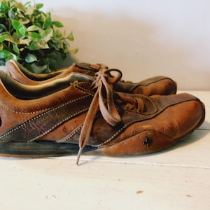 靴 00s archive leather design shoes y2k Archive SKECHERS Y2K Vintage Classic Unisex Black and White