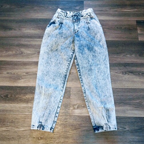 Vintage Acid Washed Jeans High Waisted shops Retro Gen Z 80s Fashion Uncommon