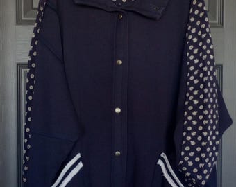 We The Free People Heritage Track Jacket Oversized Cozy Bohemian Cardigan Preppy