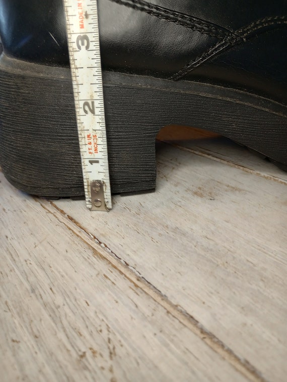 Y2K Bongo Platform Boots Chunky Heeled Oxfords 90… - image 6