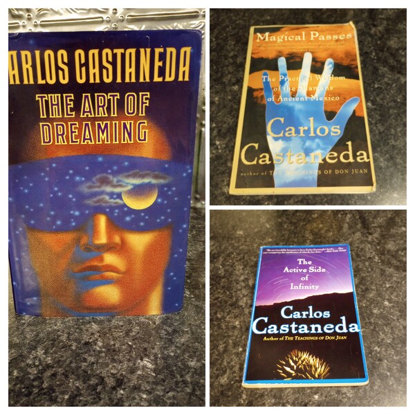 Carlos Castaneda Book lot Don Juan teachings  Dreaming Infinity Magical passes 3 books total