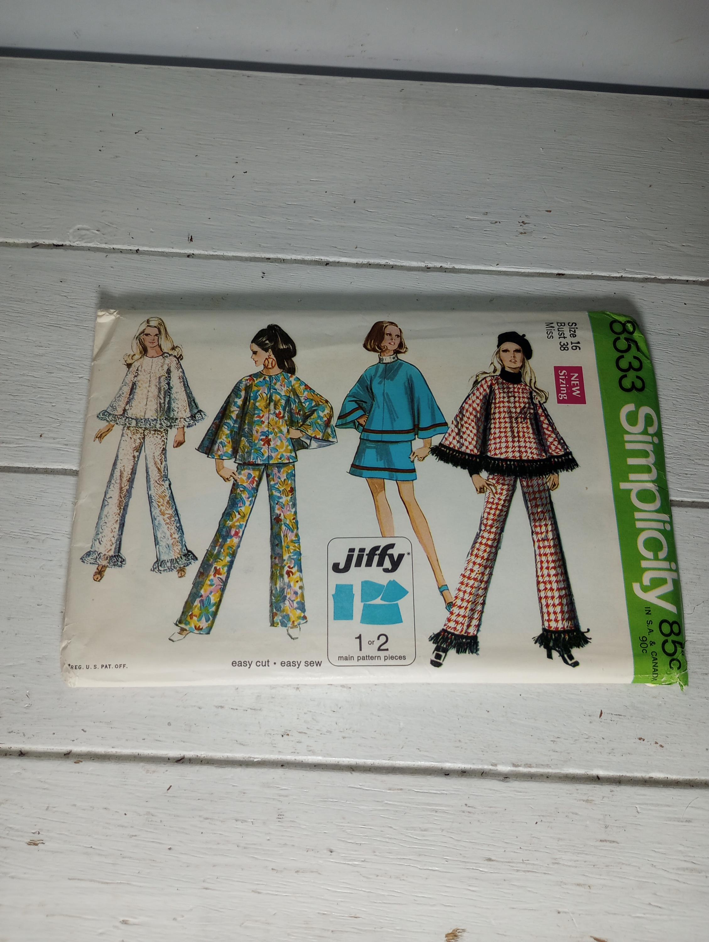 Vintage 60s Simplicity Sewing Patterns Used Complete 5545 8533 MOD ...