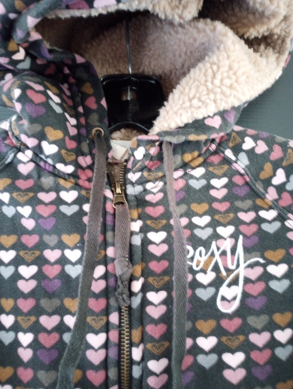 Roxy Iconic Heart All over logo print hoodie Y2K … - image 5