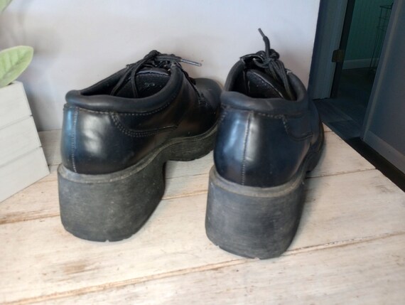 Y2K Bongo Platform Boots Chunky Heeled Oxfords 90… - image 7