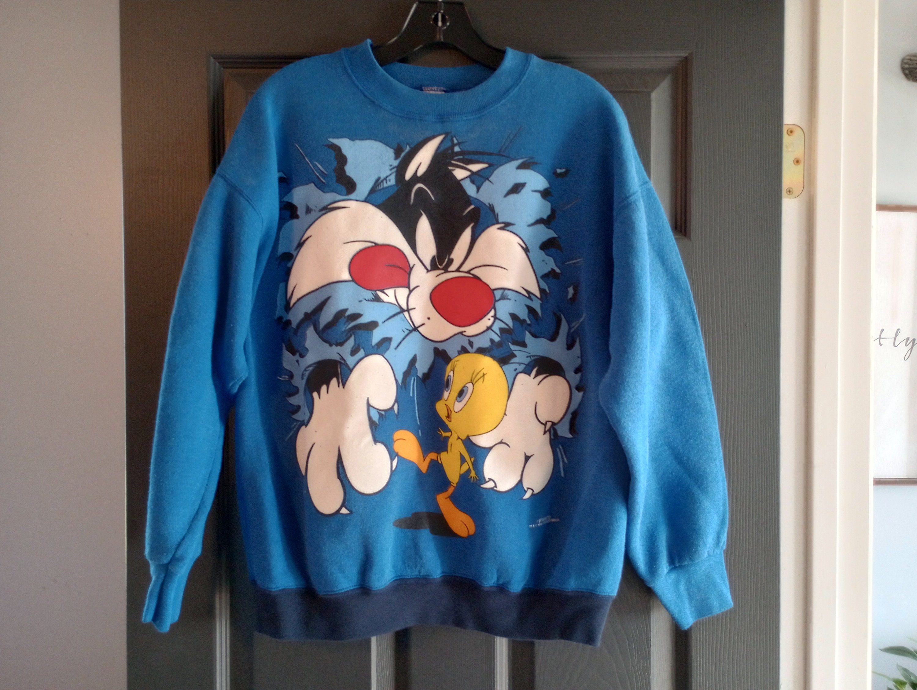 Looney Tunes 90s Sylvester the Cat Tweety Bird Sweater VTG Grail