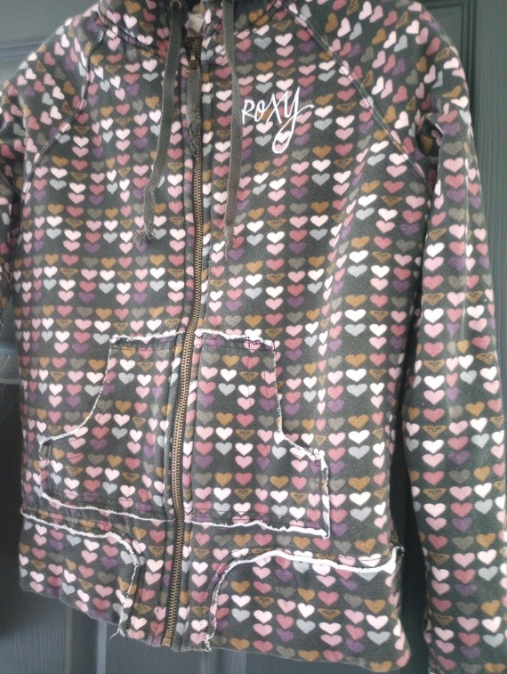 Roxy Iconic Heart All over logo print hoodie Y2K … - image 6