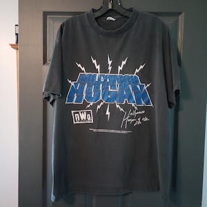 WCW Hollywood Hulk Hogan nwo wrestling aesthetic Y2K vtg shirt single stitch 90s uncommon fashion