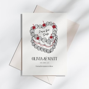 Save The Date Hochzeitskarten | Zeitung Save the Date | E-einladen | Moderne Schwarzweiß | Canva Vorlage | Druckbar einladen | 201