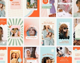 Bold Instagram Reel Cover & Story Templates | Set of 15 | Canva Template and PSD Photoshop File | INSTANT DOWNLOAD