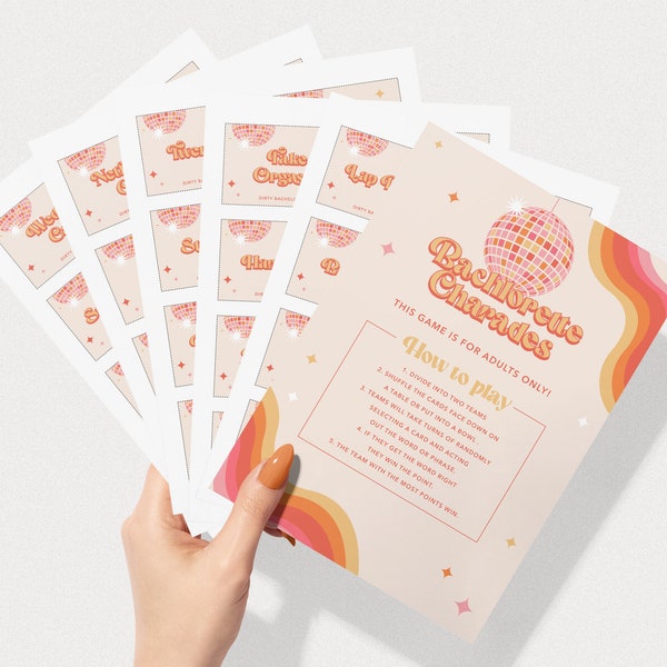 Dirty Bachelorette Charades | Bachelorette Party Games | Hen Party Games | Instant Download | Print at Home | The Last Disco