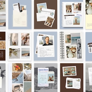 Summer Nostalgia Instagram Post Templates | Scrapbooking, Canva & PSD (Instant Download)