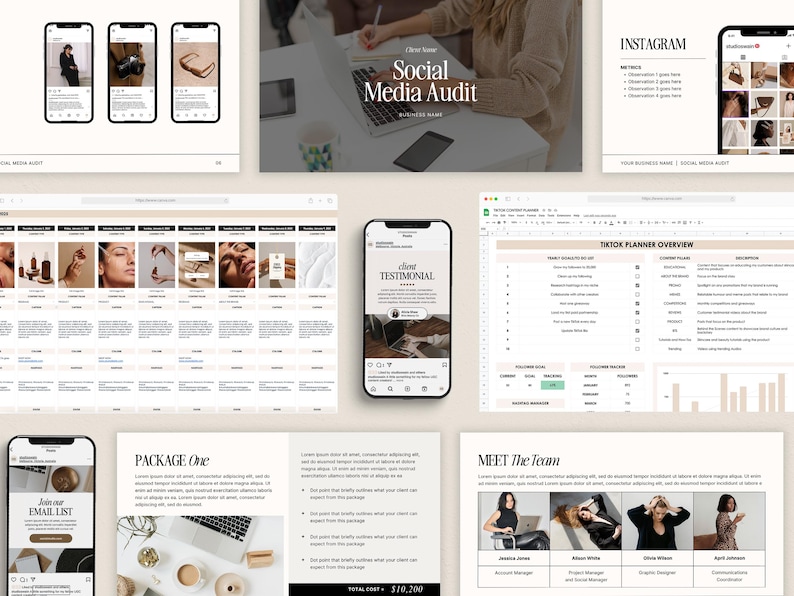 Social Media Manager Kit | Canva and Google Sheet Bundle | Content ...
