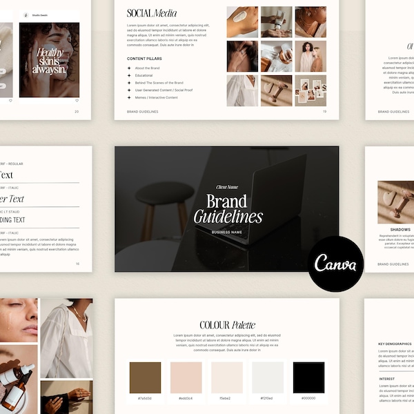 Brand Guidelines Template | Canva Template | Brand Manual | Brand Usage Guide | Brand Identity Guidelines | Style Guide