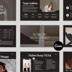 Social Media Strategy Template: Client Proposal, Canva Design (PDF Download)