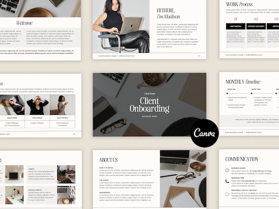 Client Onboarding Welcome Pack | Onboarding Client Social Media Manager | Service Client Welcome Packet | Canva Template | Editable