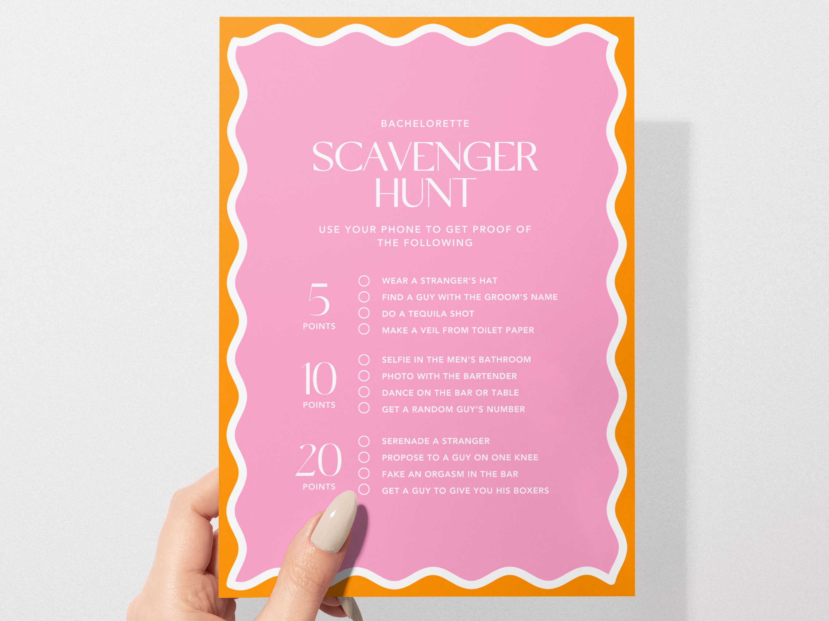 Scavenger Hunt Hens & Bridal Shower Party Games Bachelorette Party — free download