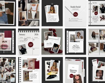 Modelli per post di Instagram / Set di 20 / File Canva e PSD per Photoshop / DOWNLOAD IMMEDIATO / Serie Paper