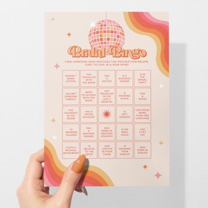 Bingo nuptiale | Jeux de fête poules modernes et douche nuptiale | Enterrement de vie de jeune fille | Dernière discothèque | Téléchargement instantané | Impression à domicile | 408