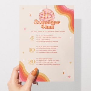 Scavenger Hunt | Hens & Bridal Shower Party Games | Bachelorette Party | Premade Game + Instant Download | Print at Home | The Last Disco