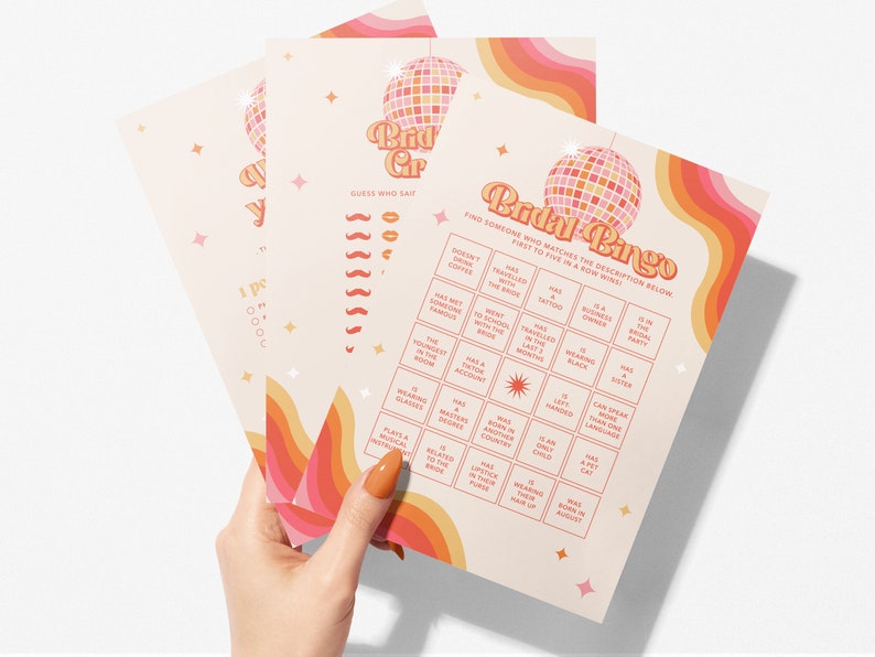 The Last Disco Hens & Bridal Shower Party Games Bachelorette Party 9 Game Bundle Instant Download Print at Home image 1