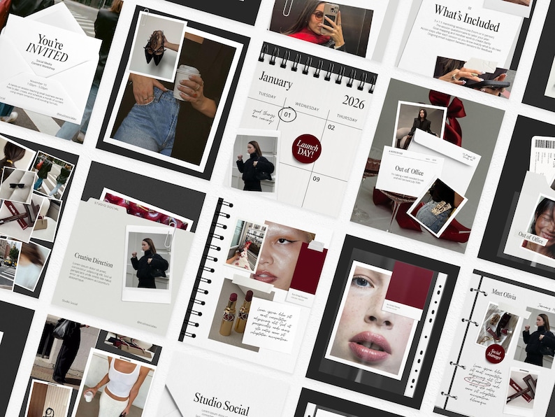 Plantillas para publicaciones de Instagram / Paquete de 20 / Archivo ...