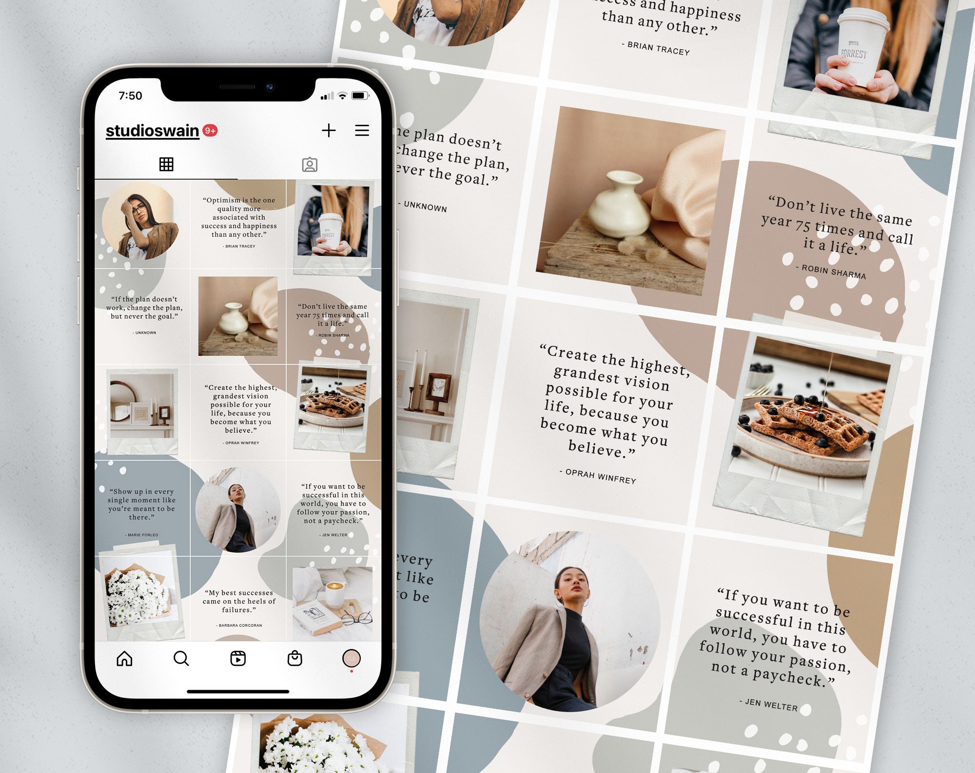 Instagram Puzzle Grid Template PSD Photoshop Files - Etsy