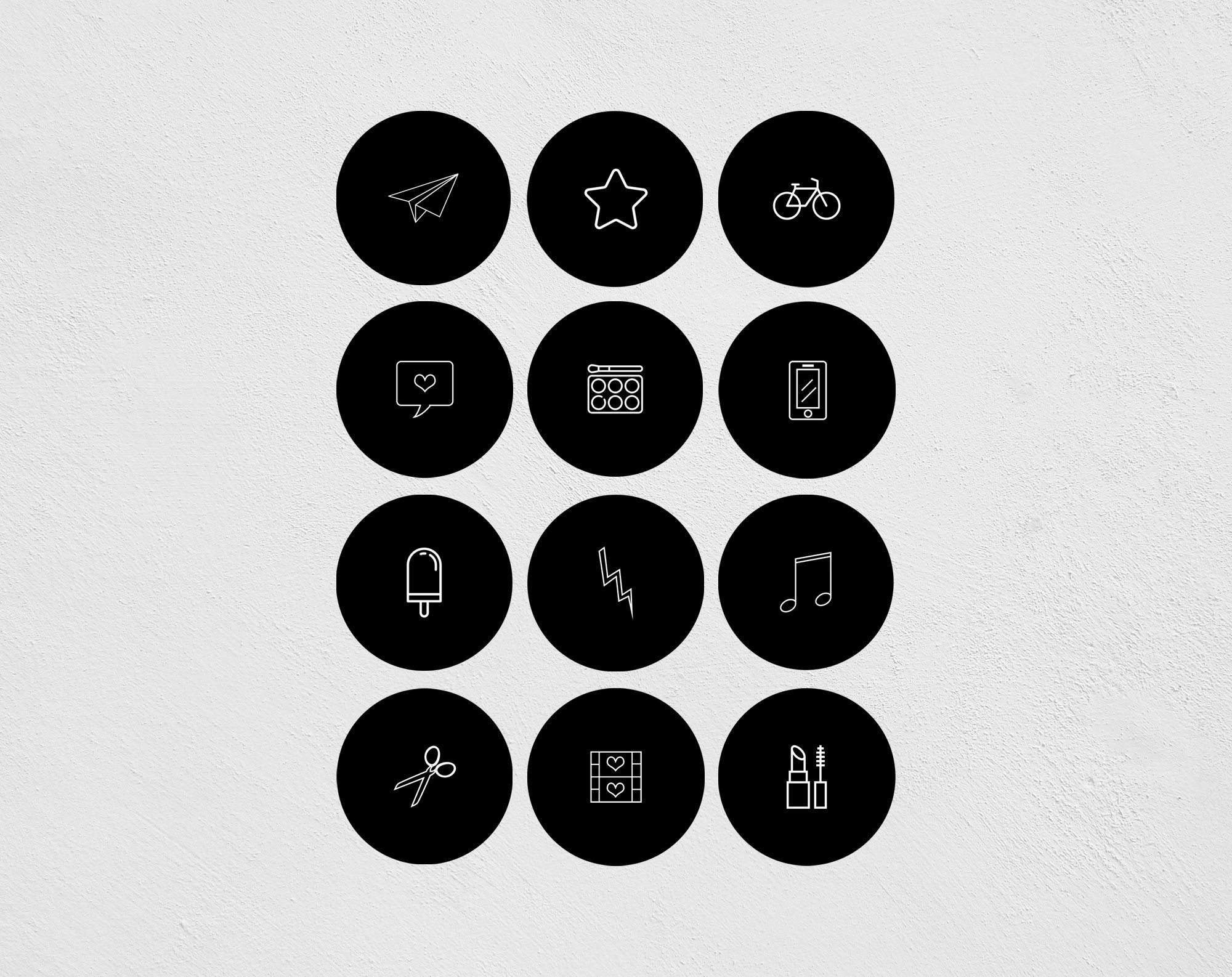 Black and White Instagram Highlight Covers Black and White Highlight