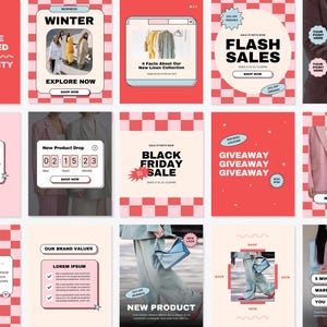 Instagram Ecommerce Store Post Templates | Set of 20 | Canva & PSD Photoshop File | INSTANT DOWNLOAD | Small Business Instagram