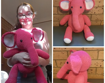 Sweet Pea the Elephant- Crochet Pattern- Amigurumi Pattern- *DIGITAL DOWNLOAD*