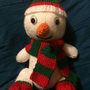 Padrão de tricô de boneco de neve fofinho *DOWNLOAD DIGITAL*