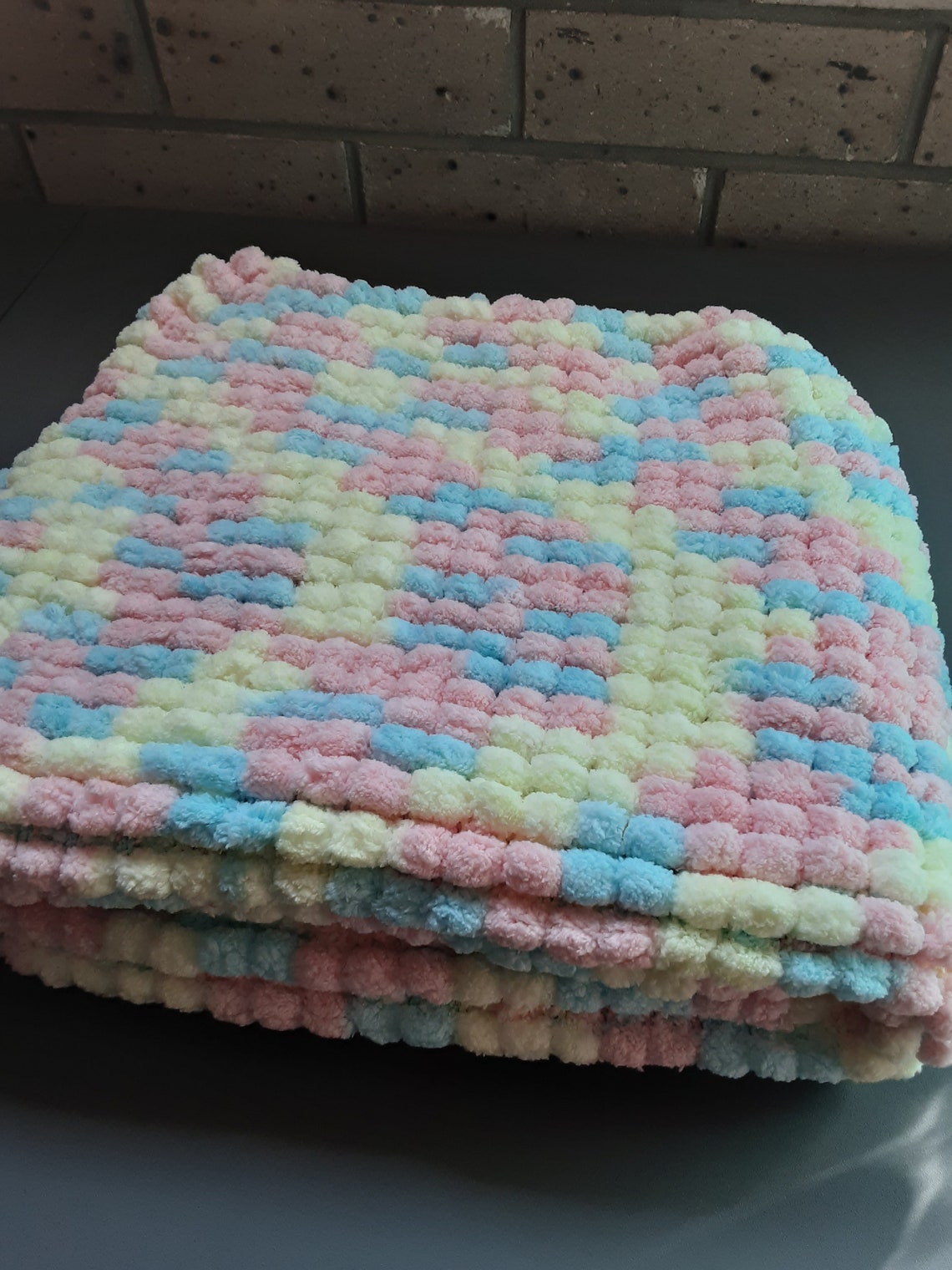 Pom Pom Baby Blanket Knitting Pattern DIGITAL DOWNLOAD Etsy UK
