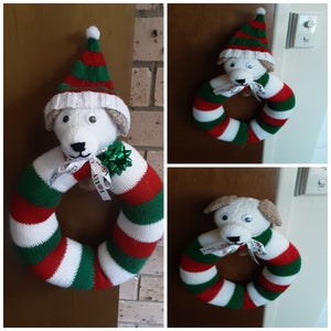 Welpe Weihnachtskranz Strickanleitung *DIGITAL DOWNLOAD*