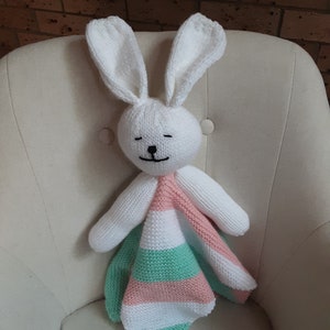 Bunny Lovey Baby Blanket Knitting Pattern *DIGITAL DOWNLOAD*