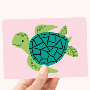 Postkaart Schildpad - Ansichtkaart Zeedieren