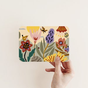 Postcard Garden Flowers Card with floral pattern A6 Get Well Soon, Birthday, Friendship, Say Hi image 3