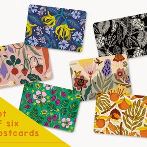 Luxe Postkaartenset Bloemen (6x) - Kaarten A6 - Ansichtkaarten voor Feest, Waardering, Bedankje, Steun, Motivatie, Nieuw Huis en Nieuwe Baan