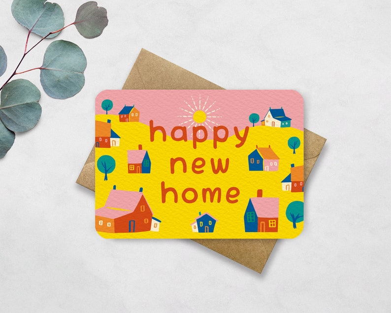 Happy New home card including envelope Card for moving house image 1