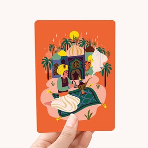 Carte Aladdin - Carte postale / Contes de fées carte postale - Illustration de conte de fées