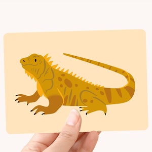 Postkaart Leguaan - Leuke kaart voor kids en dierenliefhebbers!
