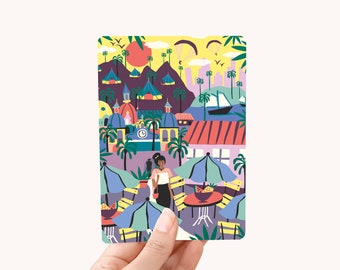 Card A6 - City Life - greeting card / postcard - digital print Latin America print illustration Marijke Buurlage small artprint postcards