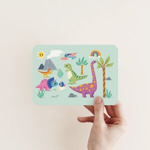 Cartolina Dinoland - Biglietto con Dino's A6 - Biglietto perfetto per i bambini! Include busta kraft immagine 3