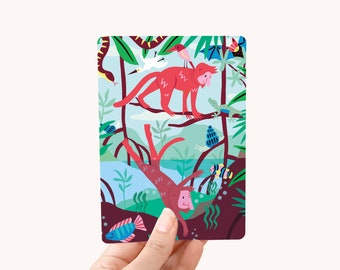 Postcard Mangroves - A6 greeting card / postcard - postcards animals - animals postcards - animal postcard kids - postcard jungle art