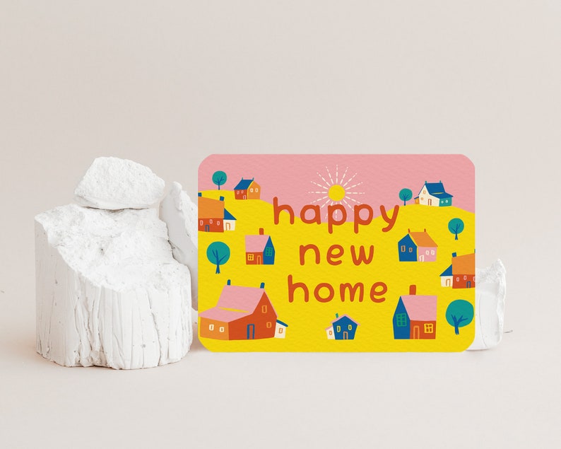 Happy New home card including envelope Card for moving house image 2