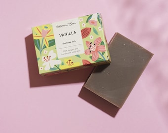 Vanilla shampoo bar - Vegan hair soap - Handmade soap, 100% natural!