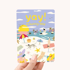 Mapa A6 - Sunny Day - postal / postal playa