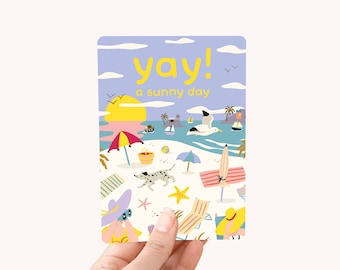 Card A6 - Sunny Day - Greeting card / postcard